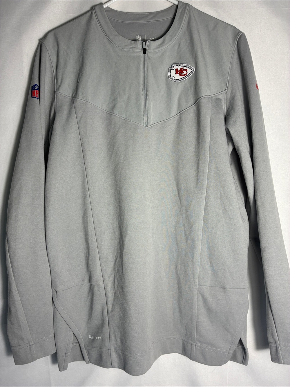 Nike NFL Sideline Performance Kansas City Chiefs quarter-zip pullover size M